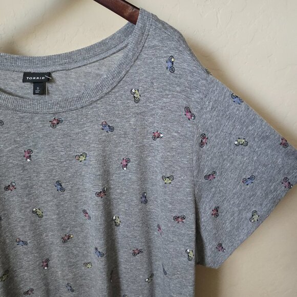 Torrid Bike Ride Embellished Crew Tee Shirt - Picture 7 of 16